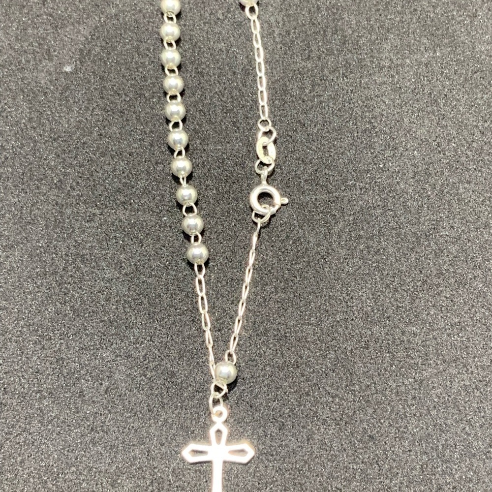 Sterling Silver Rosary bracelet 8’